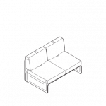 Black vector image of Lagunitas two-seat bench