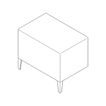 Vector image of armrest for modular sofa