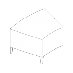 Vector design of corner bench seat