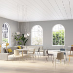 open space showing enea lottus tables, chairs and stools of different colors, sizes and heights