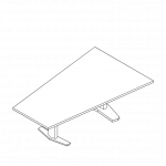 Vector of trapezoidal office table
