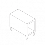 Vector image of open storage table