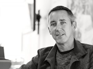 Black and white photograph of Scott Wilson, head designer for MINIMAL