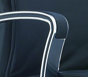 chrome armrest of the Chord conference chair