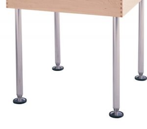 Wooden square modular side table with metal legs