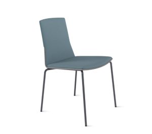 Light blue upholstered office side chair
