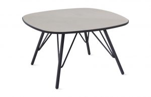 Small office side table, colored dark grey with matching legs