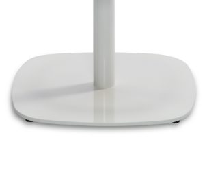 Close-up picture of white chair base and pedestal