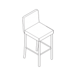 Vector image of counter height office stool