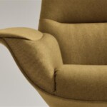 close up to a yellow massaud lounge seating