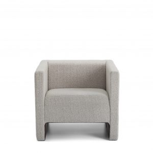 Davos lounge armchair in light gray upholstery