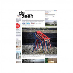 DeZeen Magazine cover with Coalesse LessThanFive chair cover feature