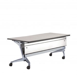 Metal training room table with casters