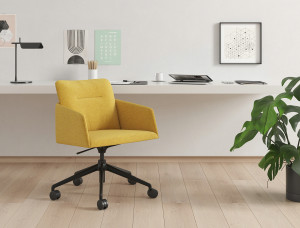 yellow Marien152 conference chair with 5-star base