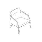 drawing of a marien152 lounge chair