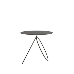 On white image of bamba occasional table in black color