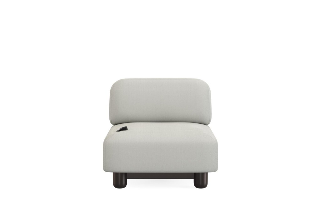 Ensemble lounge in gray color on white background.