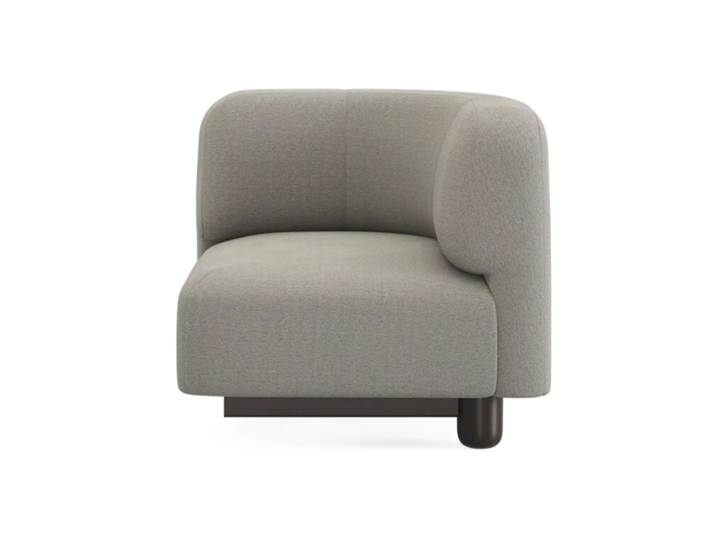 Ensemble lounge in corner shape on white background.