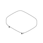 Ensemble Lounge Backless Bench line art