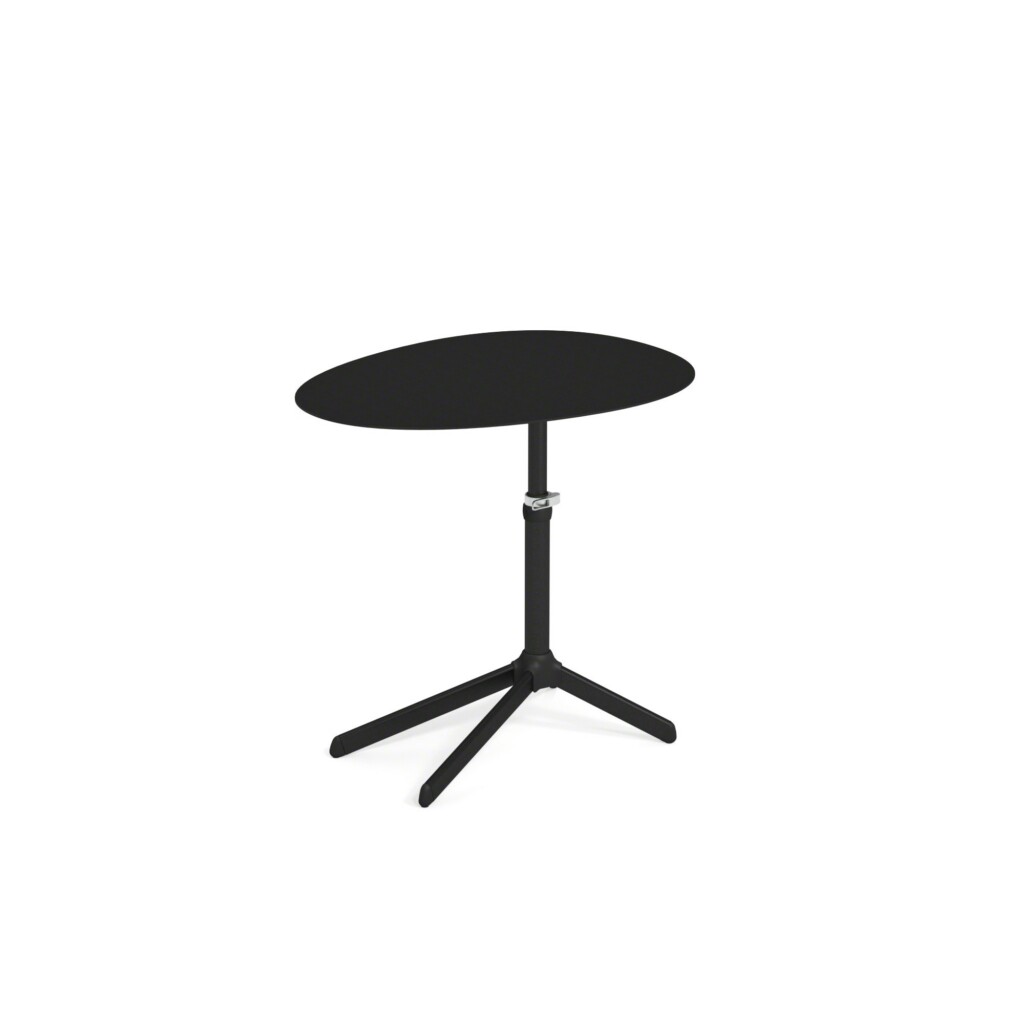 Little black EMU table on white background.