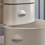 Close up view of Racine Desk drawers