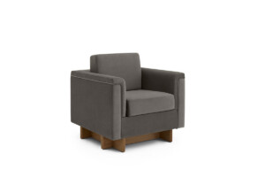 Galesburg individual sofa in gray on white background