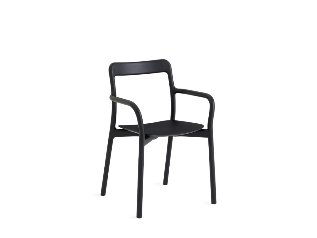 Black Branca chair on white background.