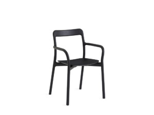 Black Branca chair on white background.
