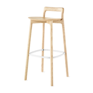 Wooden Branca stool on white background