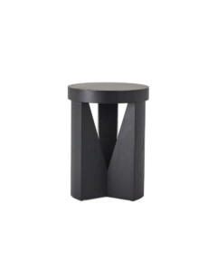 Black Cugino stool on white background.