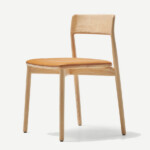 wood chair on neutral background