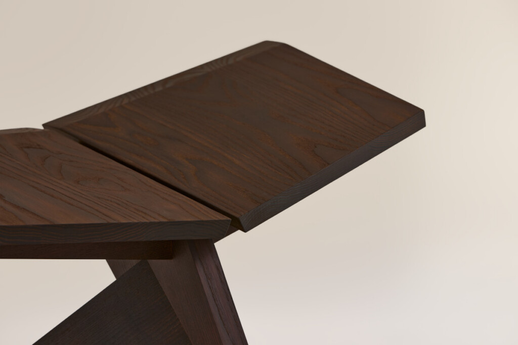 Close up Medici stool on neutral background.