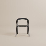 Black chair on neutral background
