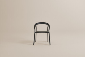 Black chair on neutral background