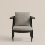 Rockford lounge chair in gray on neutral background