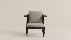Rockford lounge chair in gray on neutral background