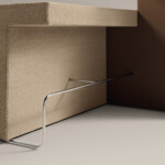 modern upholstered bench with integrated footrest