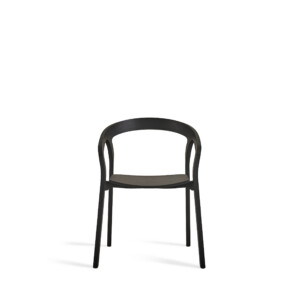 Dark brown chair on neutral background