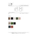 Mattiazzi Branca Chair cut sheet with dimensions, finishes, and upholstery options