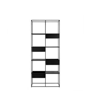 Black shelving unit