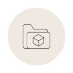 folder with cube inside icon