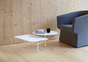 Tiers table in a lounge environment