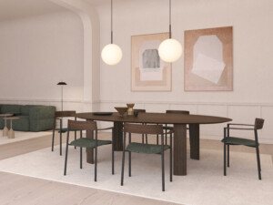 Perxa chairs around a large round table.