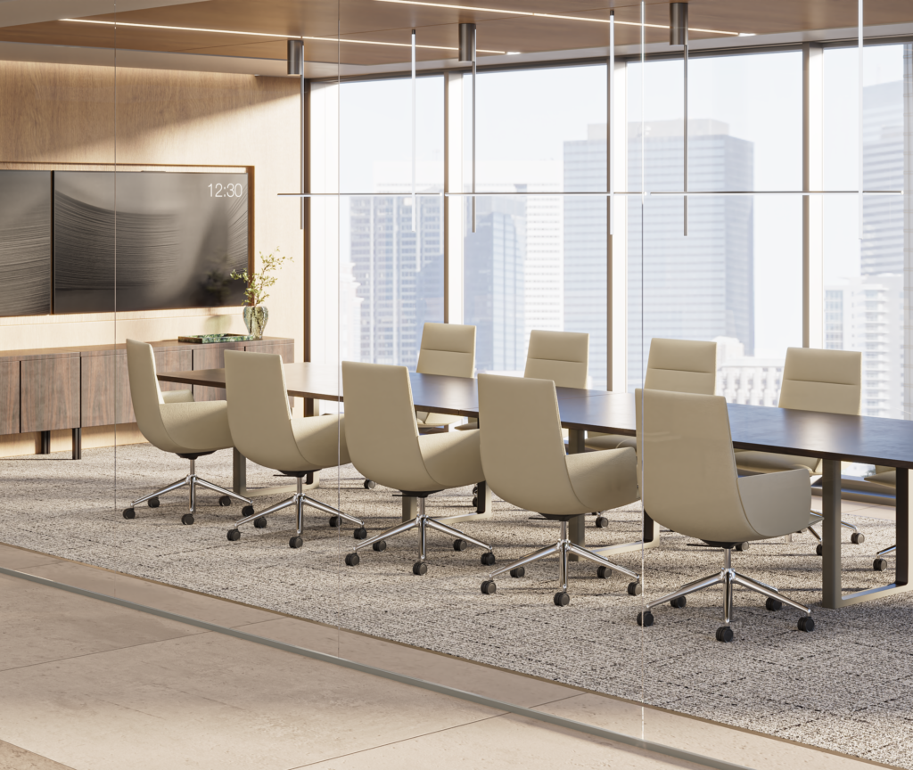 Noha chairs around a large office conference table