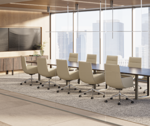 Noha chairs around a large office conference table