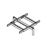 line drawing Sistema Lounge Seating connector frame with legs
