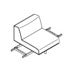 line drawing Sistema Lounge Seating 1-seat connector lounge