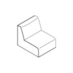 line drawing Sistema Lounge Seating lounge chair armless