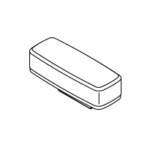 line drawing Sistema Lounge Seating arm bolster, moveable