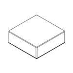 line drawing Sistema Lounge Seating square ottoman
